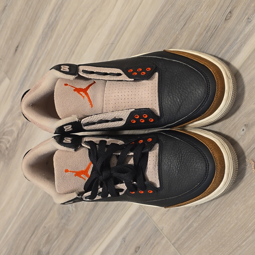Size 9 - Mens Jordan 3 Retro Mid Desert Elephant - Black and Brown - CT8532-008